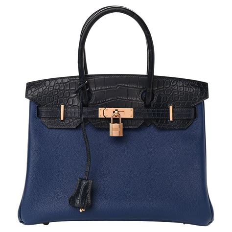 birkin hermes bleu|birkin bag navy blue.